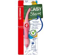 STABILO - Roller ergonómico para diestros EASYoriginal Pastel - Color rojo rosado - Tinta azul (borrable) - Incluye cartucho