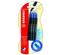 STABILO EASYoriginal - Recarga para bolígrafo (grosor de escritura medio, 6 unidades), color azul - Easy original blister 6 recargas 10