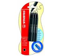 STABILO EASYoriginal - Recarga para bolígrafo (grosor de escritura medio, 6 unidades), color negro