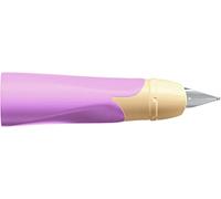 STABILO - Empuñadura para zurdos para pluma estilográfica escolar ergonómica con plumín para principiantes A - EASYbirdy Pastel Edition en rosa suave/albaricoque