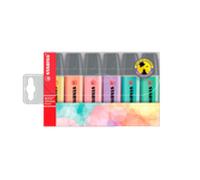 Stabilo Estuche 6 marcadores Fluorescentes colores Pastel