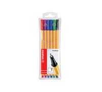STABILO Rotulador punta fina point 88 - Estuche con 6 colores