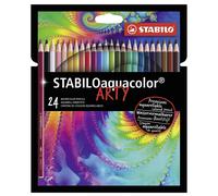 STABILO - Lápices De Acuarela Aquacolour - Cartera ARTY De 24 Colores Variados