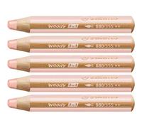 Stabilo lápices de colores woody 3 en 1 estuche de 5 albaricoque