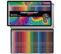 STABILO Lápiz de color acuarelable STABILOaquacolor – Caja de metal 36 colores