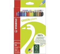 STABILO Lápiz de color con certificado FSC GREENcolors - Estuche con 18 colores