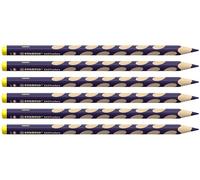 STABILO - Lápiz de color ergonómico EASYcolors - Modelo para zurdos - Caja con 6 unidades, color azul violeta