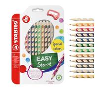 STABILO – Lápices de colores Easycolors ergonómicos para diestros, 12 unidades con sacapuntas