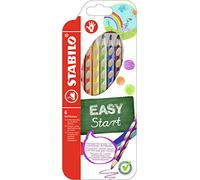 STABILO Lápiz de color ergonómico EASYcolors START - Modelo para DIESTROS - Estuche con 6 colores