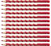 STABILO - Lápiz de color ergonómico para diestros - EASYcolors - Pack de 12 - rojo cereza