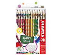 STABILO - Lápiz de color ergonómico para zurdos - EASYcolors - Pack de 24 - con 24 colores diferentes