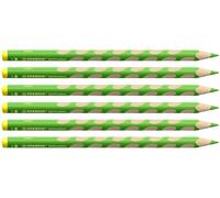 STABILO - Lápiz de color ergonómico para zurdos - EASYcolors - Pack de 6 - amarillo-verde