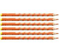 STABILO - lápiz de color ergonómico para zurdos - EASYcolors | pack de 6, naranja