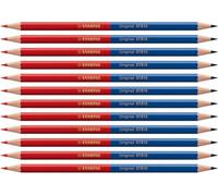 STABILO - Lápiz bicolor STABILO Original - Caja con 12 unidades - Color rojo/azul