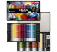 STABILO - Lápiz de color tiza-pastel - CarbOthello - ARTY+ - Estuche metálico de 48 piezas - 48 colores diferentes