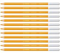 STABILO Lápiz de color tiza-pastel CarbOthello - Caja con 12 unidades - Color amarillo indio