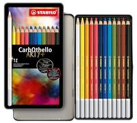 Chalk-Pastel Pencil - STABILO CarbOthello - ARTY+ - Tin of 12 - Assorted Colours