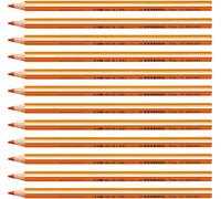 STABILO - Lápiz de color triangular grueso - Trio Thick - Pack de 12 - naranja