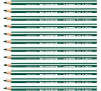 STABILO - Lápiz de color triangular grueso - Trio Thick - Pack de 12 - verde