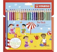 STABILO Lápices de colores Trio 203/24-01, gruesos, 24 unidades