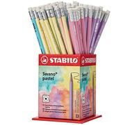 STABILO - Lápiz de grafito con goma - Swano Pastel - Bote de 72 - DurezaHB