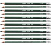 Lápiz de grafito con goma STABILO Othello - Caja de 12 unidades - Mina HB