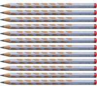 STABILO - lápiz de grafito triangular ergonómico para diestros - EASYgraph | azul pastel, pack de 12, grado de dureza HB