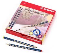 STABILO - lápiz de grafito triangular ergonómico para diestros - EASYgraph | pack de 48, grado de dureza HB, petróleo