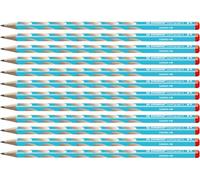 STABILO Lápiz ergonómico EASYgraph S para diestros - Caja con 12 unidades - Color azul