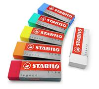 Stabilo Leyenda & Legacy Plástico Goma Mezclado Juego de 6 Borrar - "One de Cada Color "