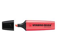 STABILO Lot de 6 Surligneurs "BOSS ORIGINAL" Rechargeable Pte Biseautée 2 - 5 mm Rouge