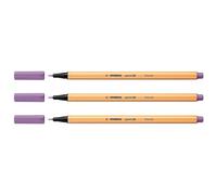 STABILO - Lote de 3 rotuladores de punta fina (punta fina, 88), color morado