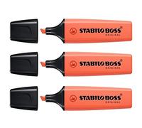 Stabilo - Lote de 3 subrayadores Boss Originales pastel biselado 2-5 mm, coral pastel
