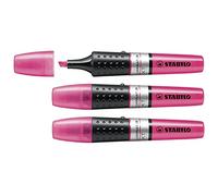 Stabilo - Lote de 3 subrayadores Luminator nivel visible PTE cuadrada rosa