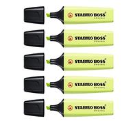 STABILO Lote de 5 rotuladores BOSS Original Pastel Zeste de Limón Verde