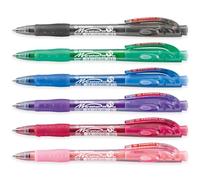 STABILO Marathon - Bolígrafo retráctil fino, paquete de 6 (uno de cada color)