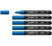 STABILO Marcador acrílico FREE Acrylic - ARTY - T300 Punta redonda 2-3mm - Caja con 5 unidades color azul oscuro