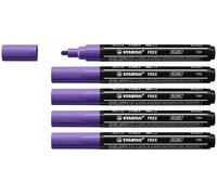 STABILO Marcador acrílico FREE Acrylic - ARTY - T300 Punta redonda 2-3mm - Caja con 5 unidades color violeta