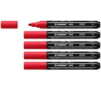 STABILO - Marcador acrílico - FREE Acrylic -T300 Punta redonda 2-3mm - Pack de 5 - carmín