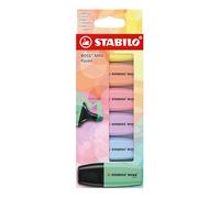 STABILO Marcador BOSS MINI Pastel - Estuche de cartón con 6 colores