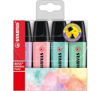 STABILO Boss Original Pastel marcador 4 pieza(s) Punta de cincel Lila, Menta, Rosa, Turquesa