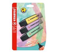 STABILO - Marcador - BOSS ORIGINAL Pastel - Pack de 3 - amarillo cremoso, brisa violeta, pizca de menta