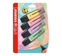 STABILO - Marcador - BOSS ORIGINAL Pastel - Pack de 4 - amarillo cremoso, rubor rosa, brisa violeta, pizca de menta
