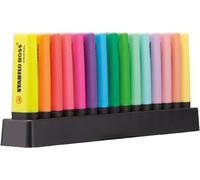 STABILO - Marcador - BOSS ORIGINAL - Set de mesa con 15 colores, 9 fluorescentes y 6 pastel