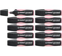 STABILO - Marcador ecológico - GREEN BOSS Pastel - Pack de 10 - colorete rosado