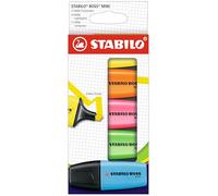 STABILO Marcador fluorescente BOSS MINI – Estuche de 5 colores diferentes