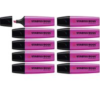 STABILO Marcador fluorescente BOSS 70 Original – Paquete de 10 Magenta