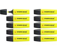 STABILO - marcador fluorescente - BOSS ORIGINAL | pack de 10, amarillo