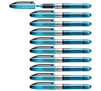 Stabilo, Marcador fluorescente de tinta líquida, de bolsillo STABILO NAVIGATOR - Caja con 10 unidades - Color azul