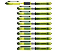 STABILO Marcador fluorescente de tinta líquida, de bolsillo NAVIGATOR - Caja con 10 unidades - Color amarillo